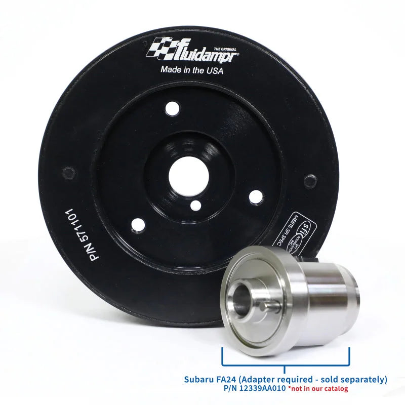 Fluidampr 13-20 Subaru BRZ / 15-22 Subaru WRX / Toyota 4U-GSE Steel Internally Balanced Damper - Back View