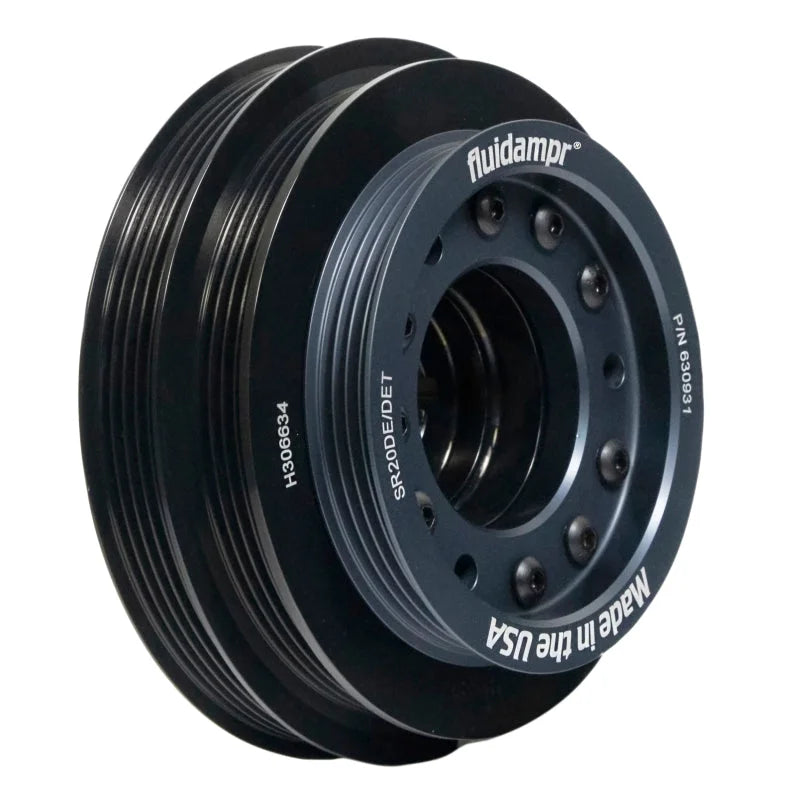 Fluidampr 95-98 Nissan 200SX 2.0L SR20DE/SR20DET Steel Internally Balanced Damper - Back View