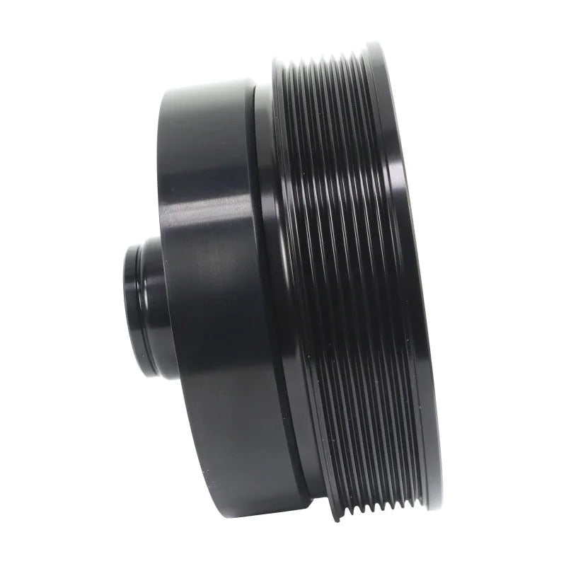 Fluidampr Chevy LSX 6-1/4in Damper w/Single 8 Rib 6.57in Dia Pulley Steel Internally Balanced Damper - Back View