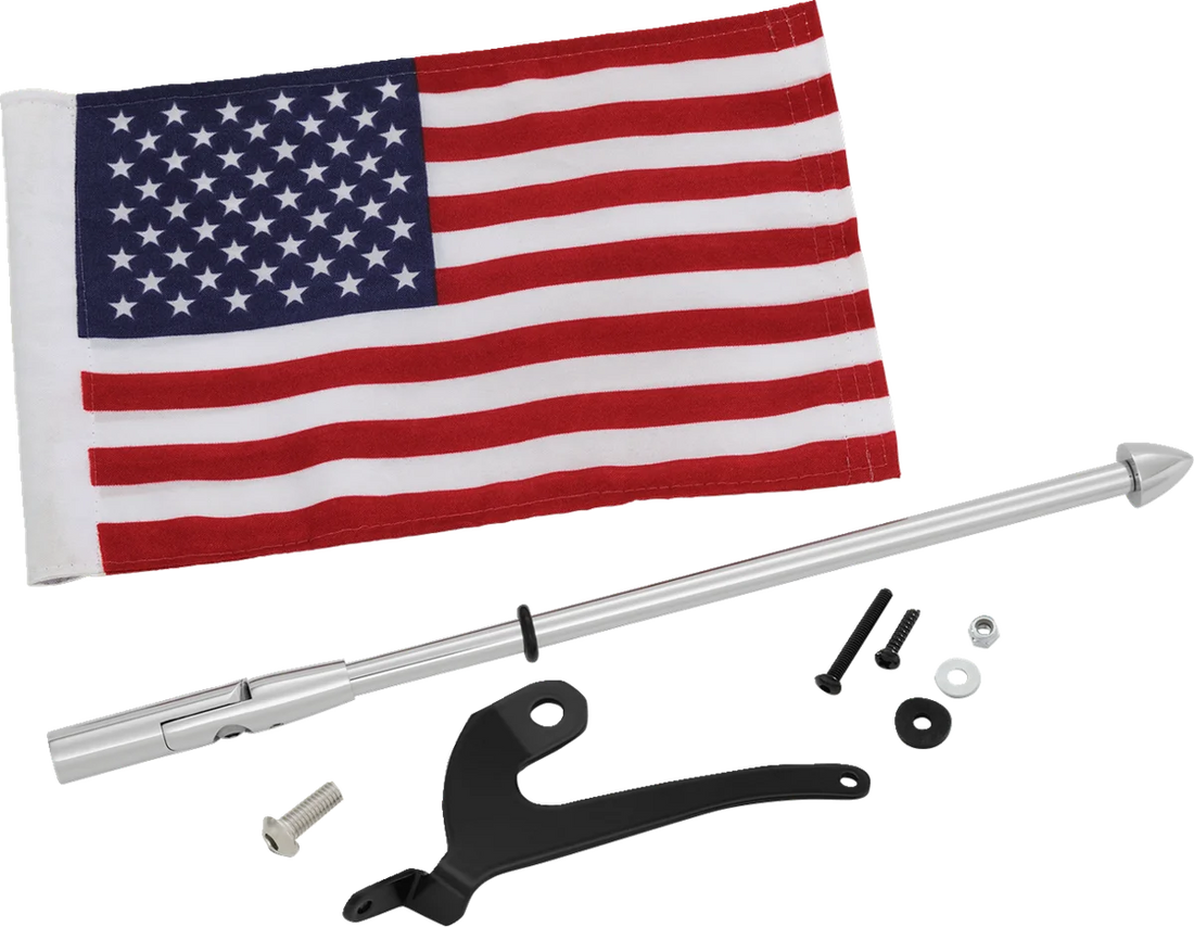 Folding Flag Pole - Left - Black - Can-Am RT/F3 Show Chrome - Additional View 6