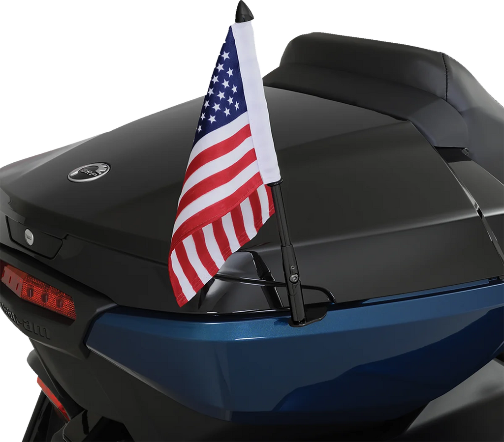 Folding Flag Pole - Right - Black - Can-Am RT/F3 Show Chrome - Side View