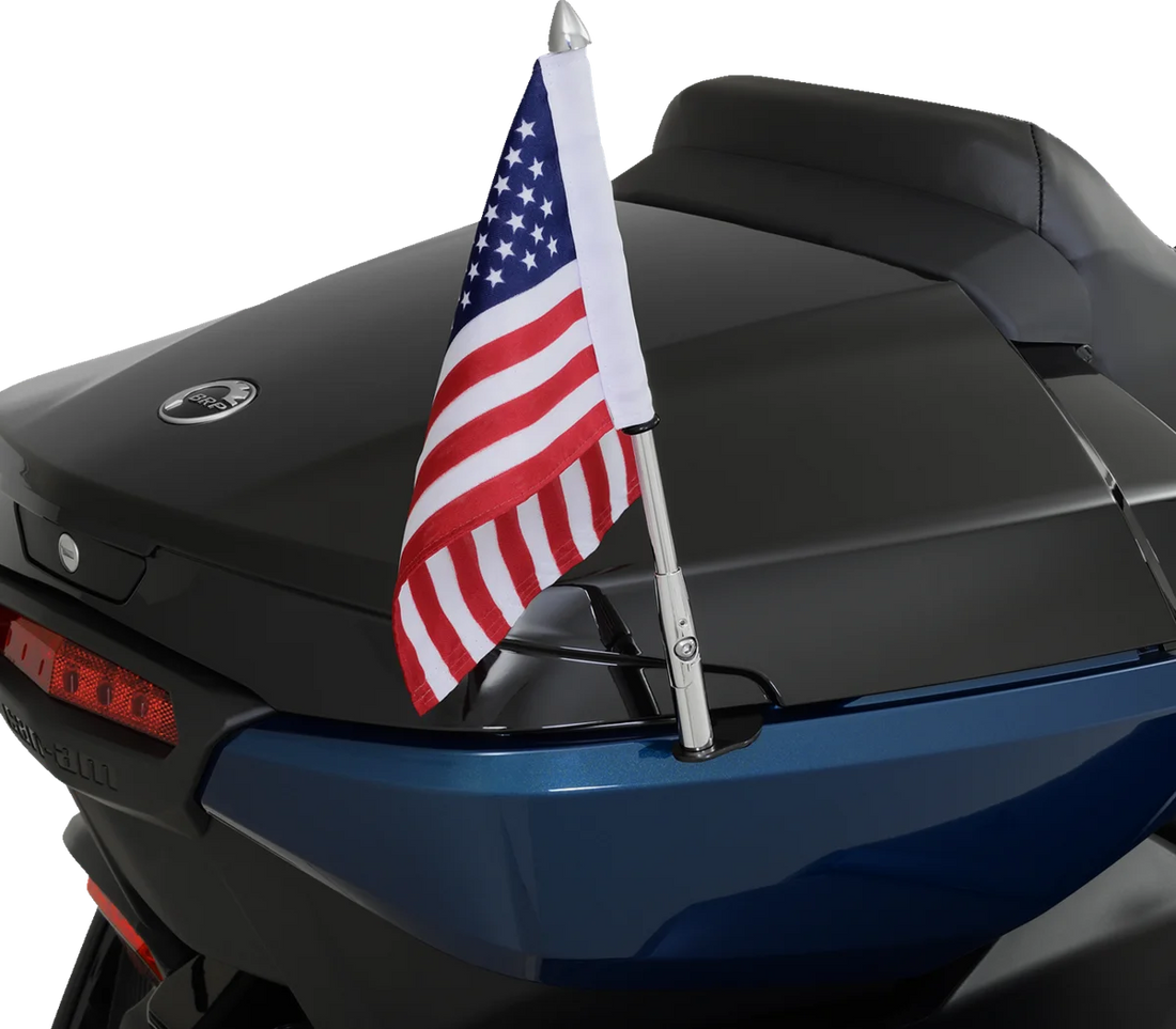 Folding Flag Pole - Right - Chrome - Can-Am RT Show Chrome - Additional View 6