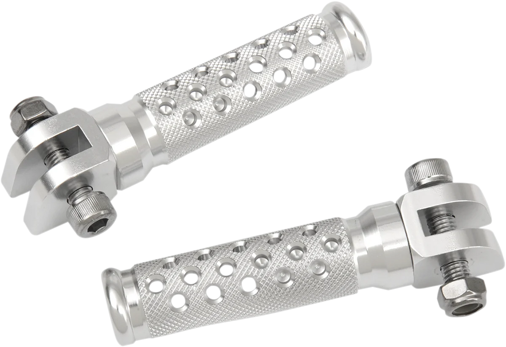 Footpegs - Slash-Cut - Silver - Main Product View