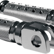 Load image into Gallery viewer, Footpegs - Slash-Cut - Silver - Side View