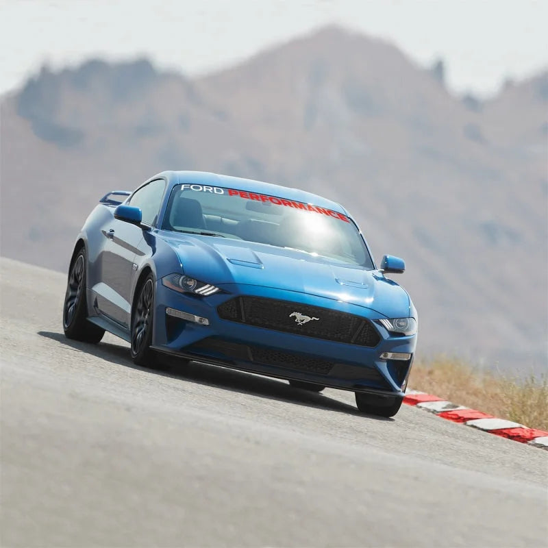 Ford Performance 2015-2017 Mustang Windshield Banner Ford Performance - White / Red - Installation View