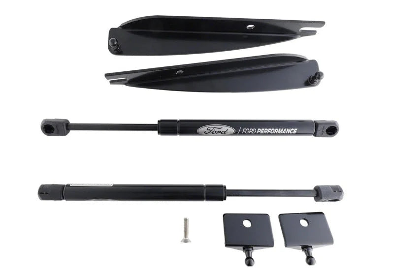 Ford Racing 05-14 Mustang Hood Lift Kit w/ Laser Engraved Ford Performance Logo - Back View