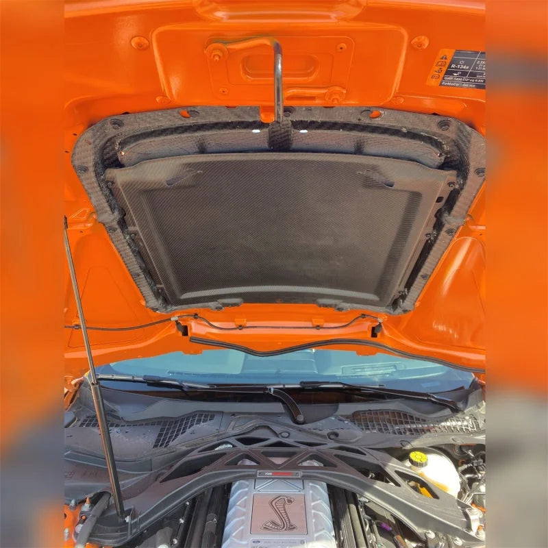 Ford Racing 20-22 Mustang GT500 Carbon Fiber Hood Vent Kit - Installation View