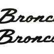 Load image into Gallery viewer, Ford Racing 2021+ Bronco Classic Script Fender Badges - Matte Black (Pair) - Main Product View