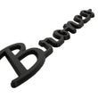 Load image into Gallery viewer, Ford Racing 2021+ Bronco Classic Script Fender Badges - Matte Black (Pair) - Back View