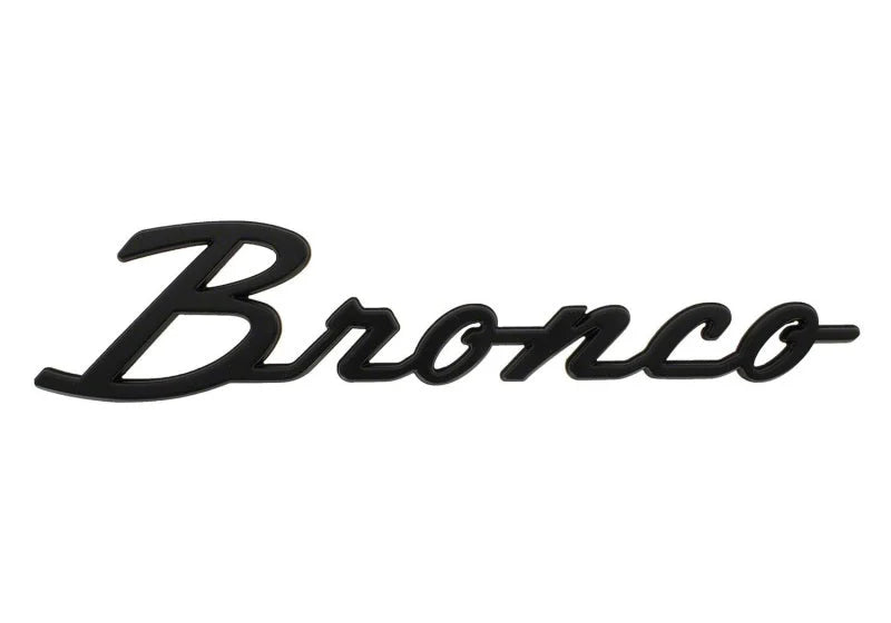 Ford Racing 2021+ Bronco Classic Script Fender Badges - Matte Black (Pair) - Additional View 9