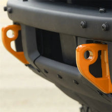 Load image into Gallery viewer, Ford Racing 2021+ Bronco Front Bumper Tow Hooks - Orange (Pair) - Side View