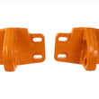 Load image into Gallery viewer, Ford Racing 2021+ Bronco Front Bumper Tow Hooks - Orange (Pair) - Installation View