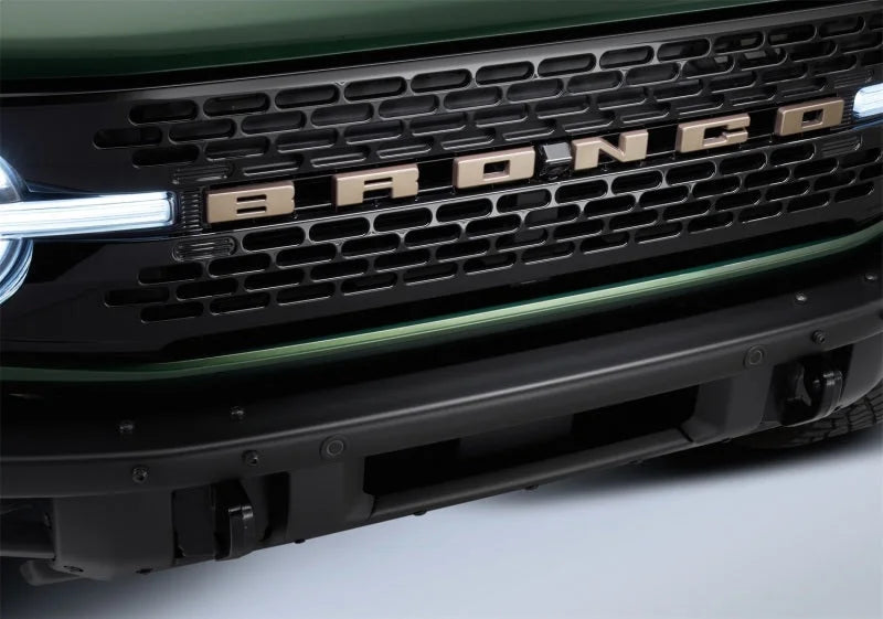 Ford Racing 2021+ Bronco Grille Lettering Overlay Kit - Bronze - Back View