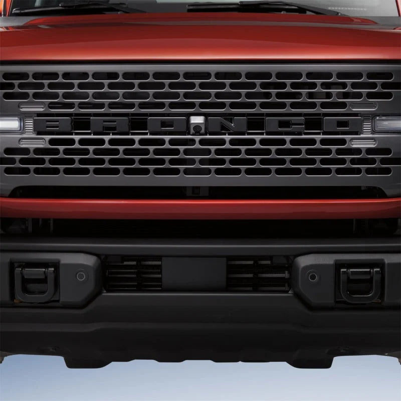 Ford Racing 2021+ Bronco Grille Lettering Overlay Kit - Black - Side View