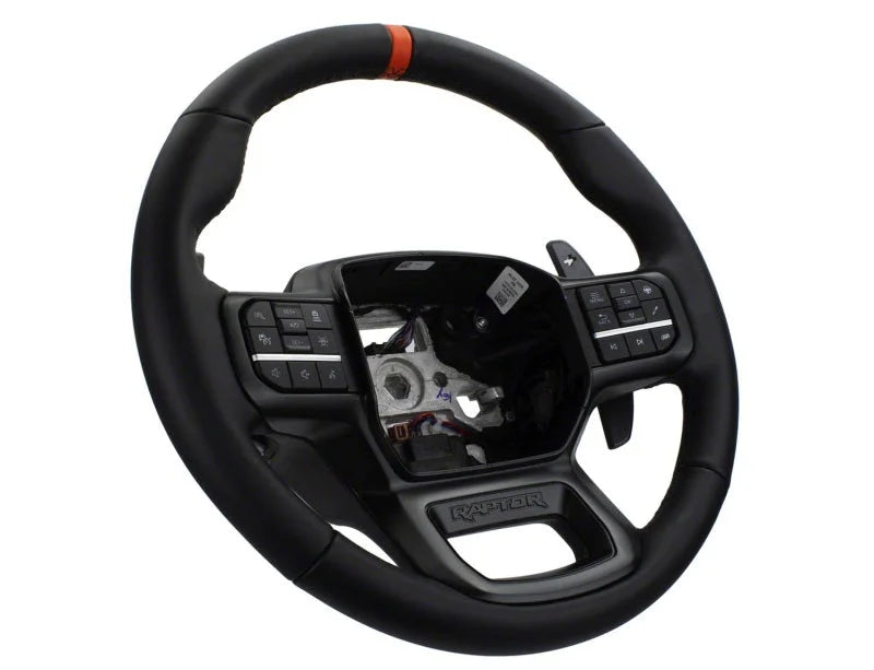 Ford Racing 2021+ F-150 Raptor Steering Wheel Kit - Black - Back View