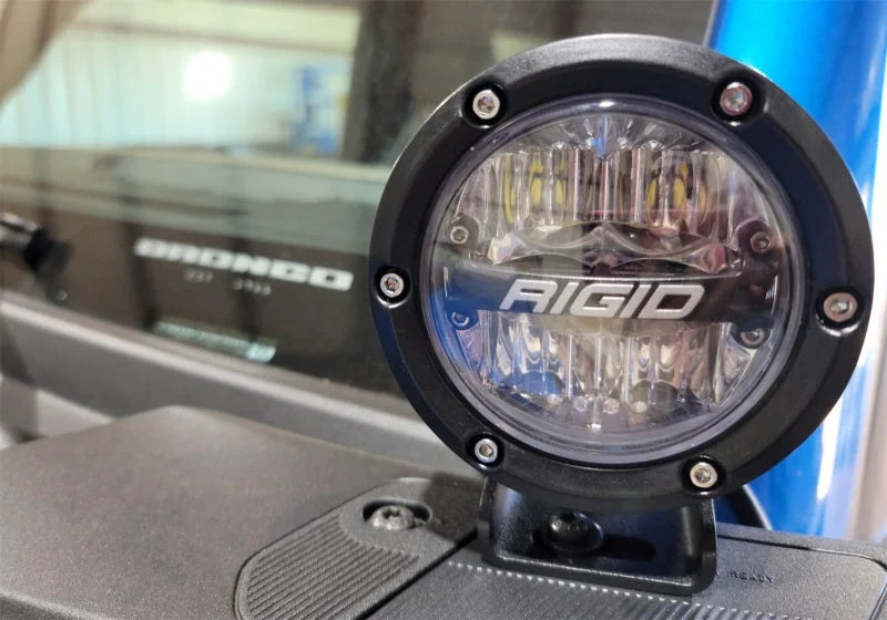 Ford Racing 2021+ Ford Bronco Mirror Mounted 4in Rigid LED Lights Kit - Back View