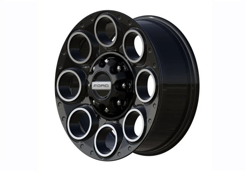 Ford Racing 20in Black w/Machined Face Wheel Kit fits 2005-2022 Ford F-250 Super Duty / F-350 Super Duty - Side View