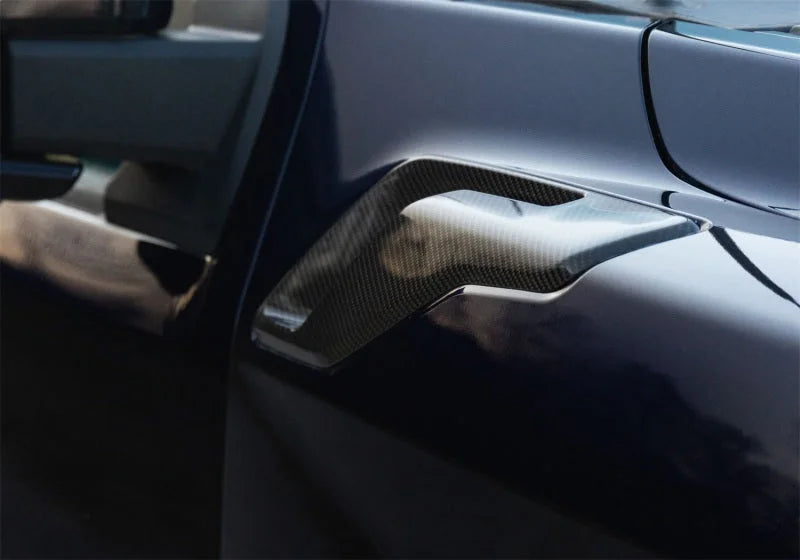 Ford Racing 21-24 F-150 Raptor Carbon Fiber Fender Vent Set - Gloss - Installation View