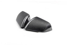 Load image into Gallery viewer, Ford Racing 24-25 Mustang (w/Integrated Turn Signals) Carbon Fiber Mirror Skull Caps - Gloss - Main Product View
