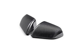 Ford Racing 24-25 Mustang (w/o Turn Signals) Carbon Fiber Mirror Skull Caps - Gloss