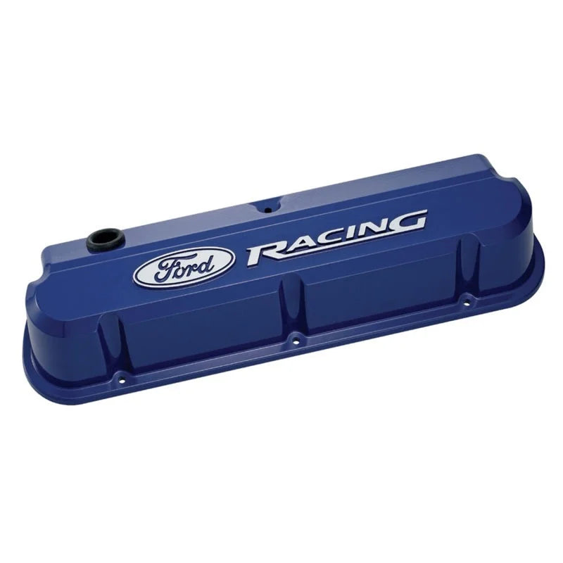 Ford Racing 289-351 Slant Edge Blue Valve Cover - Main Product View