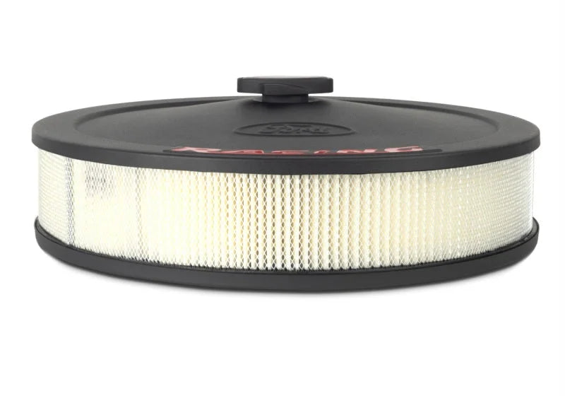 Ford Racing Air Cleaner Kit - Black Crinkle Finish w/ Red Emblem - Side View