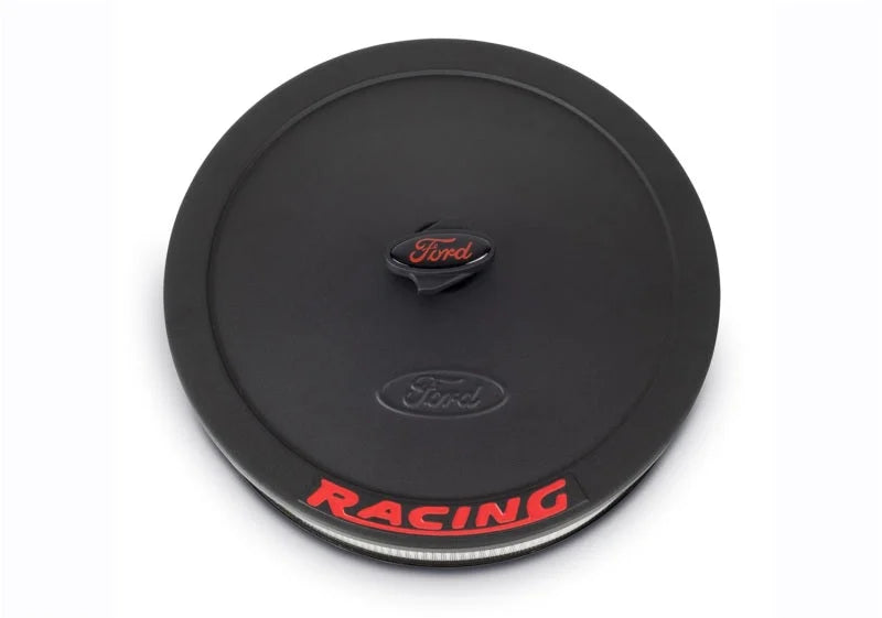Ford Racing Air Cleaner Kit - Black Crinkle Finish w/ Red Emblem - Installation View