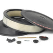 Load image into Gallery viewer, Ford Racing Air Cleaner Kit - Black Crinkle Finish w/ Red Emblem - Side View