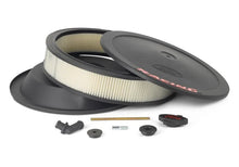 Load image into Gallery viewer, Ford Racing Air Cleaner Kit - Black Crinkle Finish w/ Red Emblem - Side View