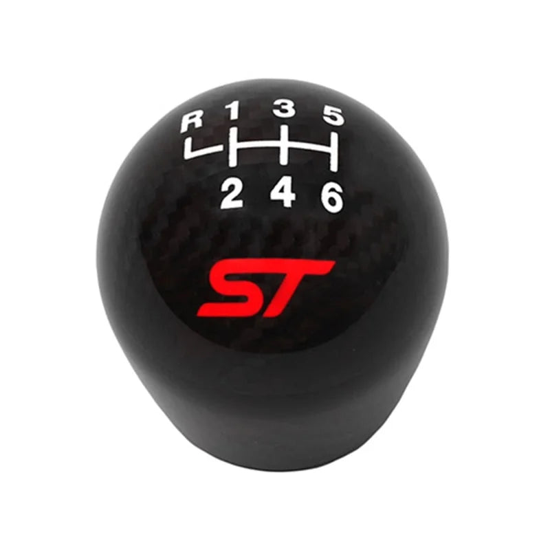 Ford Racing Black Carbon Fiber 6 Speed Shift Knob fits 2013-2017 Ford Focus S / 2017 Ford Focus SEL ST - Main Product View