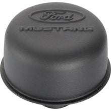 Load image into Gallery viewer, Ford Racing Black Crinkle Finish Breather Cap w/ Ford Mustang Logo - Main Product View