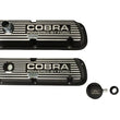 Load image into Gallery viewer, Ford Racing Black Satin Valve Cover Cobra - Main Product View