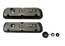 Load image into Gallery viewer, Ford Racing Black Satin Valve Cover Cobra - Main Product View