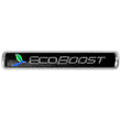 Load image into Gallery viewer, Ford Racing Black/Silver EcoBoost Emblem 3-1/2in x 9/16in - Set of 2 - Main Product View