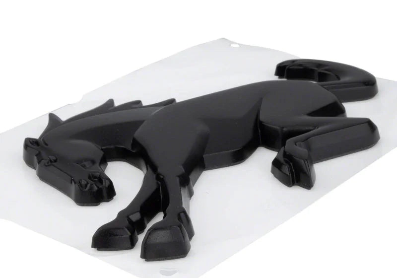 Ford Racing Bronco Rear Emblem - Matte Black - Side View
