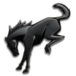 Load image into Gallery viewer, Ford Racing Bronco Rear Emblem - Matte Black - Back View