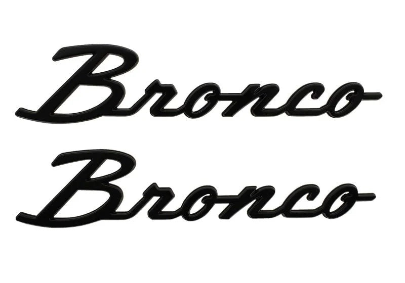 Ford Racing Classic Script Fender Badge Kit - Gloss Black fits 2021-2025 Ford Bronco - Main Product View