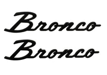 Load image into Gallery viewer, Ford Racing Classic Script Fender Badge Kit - Gloss Black fits 2021-2025 Ford Bronco - Main Product View