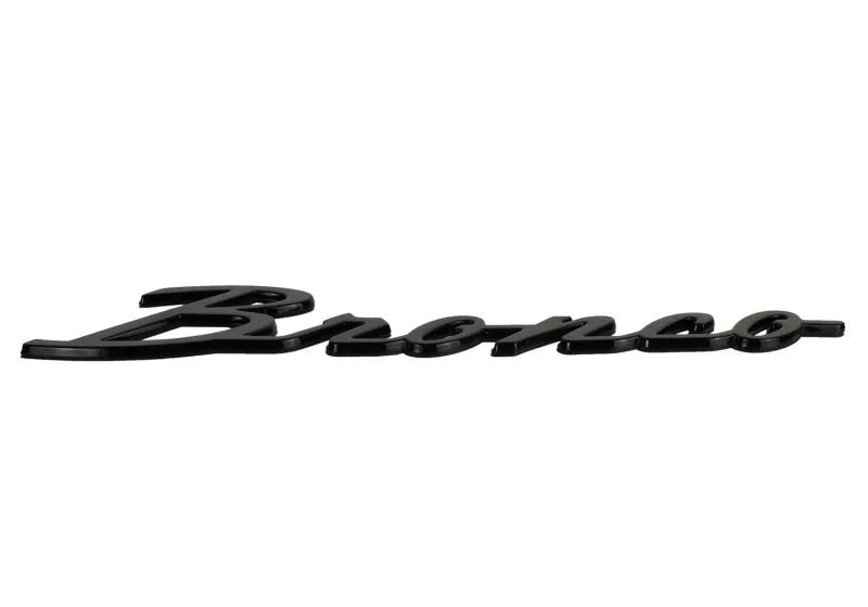 Ford Racing Classic Script Fender Badge Kit - Gloss Black fits 2021-2025 Ford Bronco - Side View