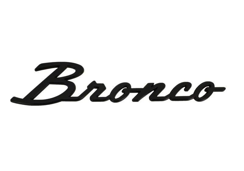 Ford Racing Classic Script Fender Badge Kit - Gloss Black fits 2021-2025 Ford Bronco - Installation View