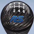 Load image into Gallery viewer, Ford Racing Focus RS Black Carbon Fiber Shift Knob 6 Speed - Side View