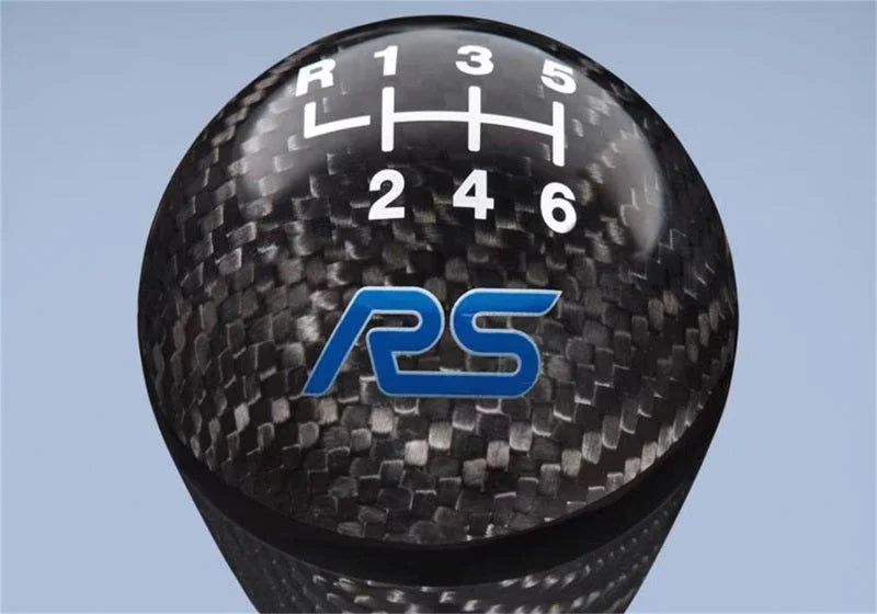 Ford Racing Focus RS Black Carbon Fiber Shift Knob 6 Speed - Side View