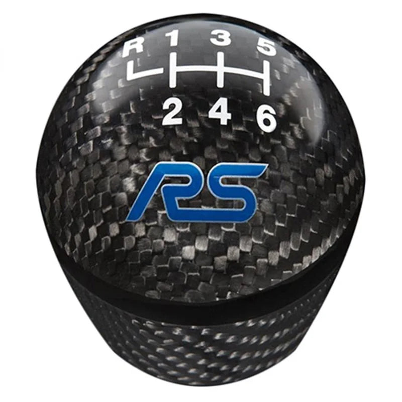 Ford Racing Focus RS Black Carbon Fiber Shift Knob 6 Speed - Installation View