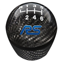 Load image into Gallery viewer, Ford Racing Focus RS Black Carbon Fiber Shift Knob 6 Speed - Installation View