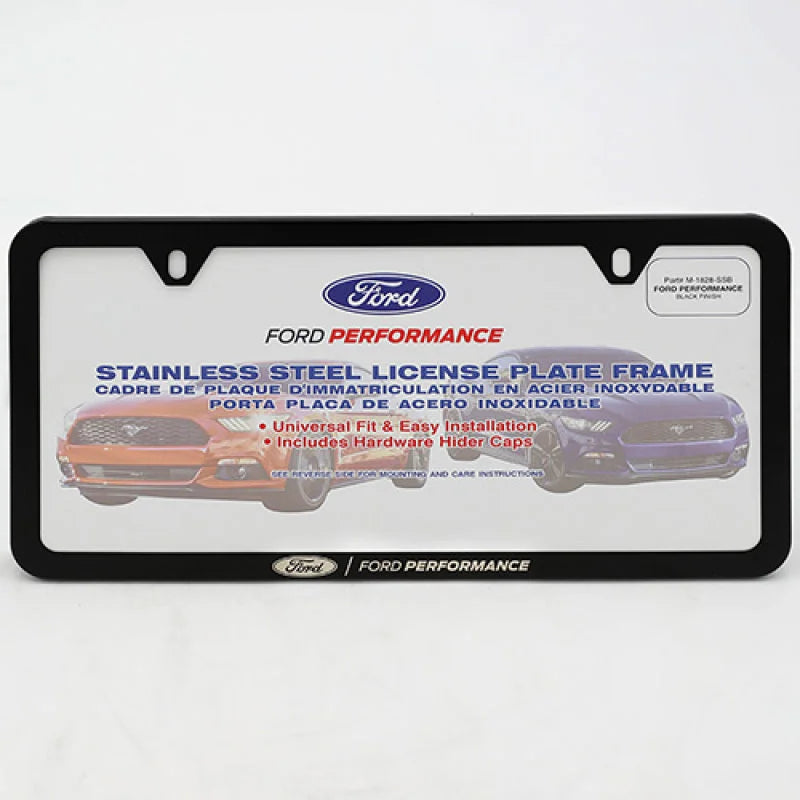 Ford Racing Ford Performance Slim License Plate Frame - Black Stainless Steel - Main Product View