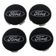Load image into Gallery viewer, Ford Racing Ford Truck/SUV Black And Chrome Wheel Center Cap Kit - Main Product View