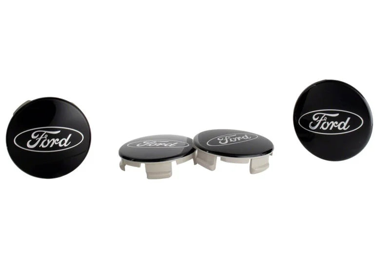 Ford Racing Ford Truck/SUV Black And Chrome Wheel Center Cap Kit - Back View