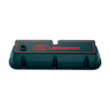 Load image into Gallery viewer, Ford Racing Logo Die-Cast Black Valve Covers - Main Product View
