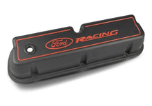 Load image into Gallery viewer, Ford Racing Logo Die-Cast Black Valve Covers - Additional View 6