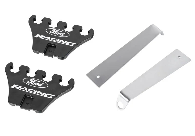 Ford Racing Logo Wire Loom Chrome Base/Black - Side View